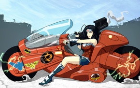 Wonder Woman, Akira, artwork, crossover