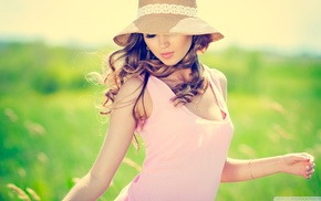 brunette, girl, girl outdoors