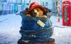 Christmas, Red Hat, blue clothing, snow, bears