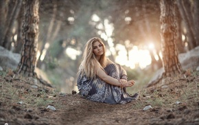 sunrise, portrait, nature, model