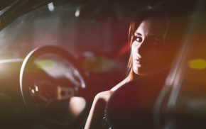 model, car, girl