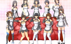 anime girls, Amagami SS, maid outfit