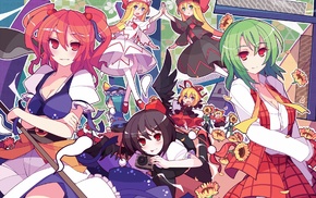 Lily White, Lily Black, anime girls, Shameimaru Aya, Kazami Yuuka, Shikieiki Yamaxanadu