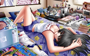 anime girls, bedrooms, room, original characters