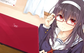 Saenai Heroine no Sodatekata, glasses, Kasumigaoka Utaha, anime girls