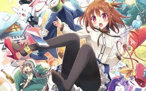pantyhose, original characters, anime girls