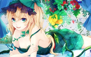 Touhou, anime girls, plants, Flandre Scarlet