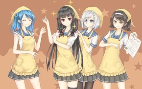 Urakaze KanColle, anime girls, Kantai Collection, Tanikaze KanColle, Isokaze KanColle, apron