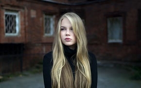 face, blonde, portrait, girl