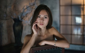 girl, Catherine Timokhina, portrait, chair, model, face