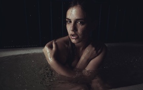 girl, nude, wet body, wet, water, Sarah Salomonsen