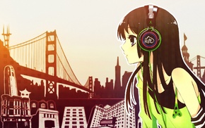 Akiyama Mio, K, ON, headphones, anime girls