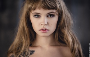 girl, tattoo, Anastasia Scheglova, auburn hair