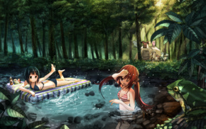 bikini, original characters, anime girls, summer, camping