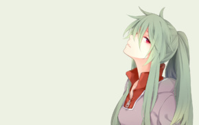 ponytail, Kagerou Project, anime girls, long hair, simple background, Kido Tsubomi