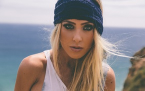 blonde, face, girl, portrait