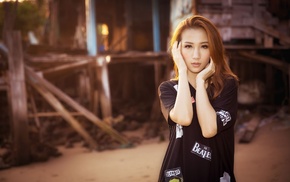 Asian, portrait, girl