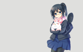 anime, Dera Mochimazzui, anime girls, Asagiri Shiori, simple background, school uniform