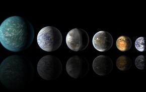 simple background, Solar System, planet, digital art
