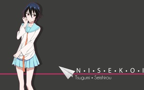 Tsugumi Seishirou, anime, Nisekoi, school uniform, anime girls