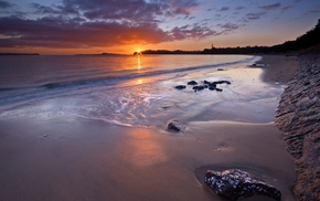 sand, beach, water