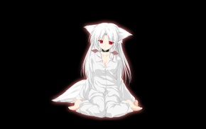 red eyes, nekomimi, white