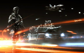 artwork, Battlefield 3, tank, jet fighter, video games, soldier