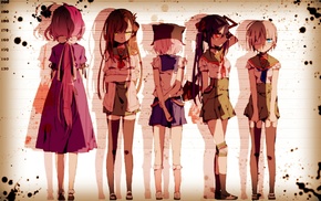 Wakasa Yuuri, Takeya Yuki, Naoki Miki, Sakura Megumi, school uniform, Gakkou Gurashi