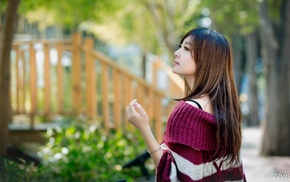 sweater, girl, Asian