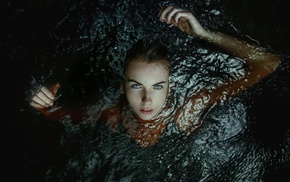 water, model, girl, face