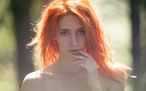 face, girl, redhead, portrait