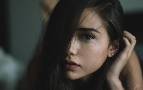 portrait, girl, face