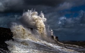 waves, nature, sea