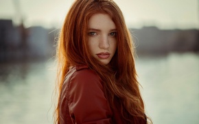 redhead, portrait, model, girl