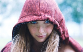 blue eyes, blonde, girl, portrait, face