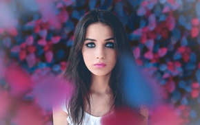 face, portrait, girl, blue eyes