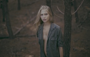 small boobs, girl outdoors, girl, model, blonde