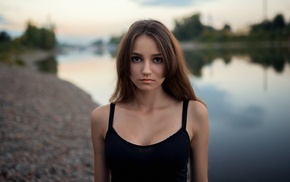 water, girl, portrait, face