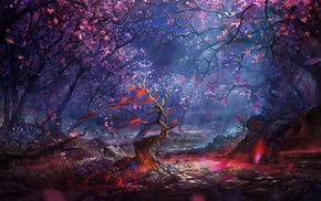 fantasy art, nature, trees
