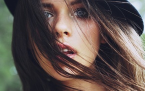 hair, brunette, hat