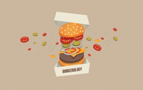 minimalism, artwork, burgers
