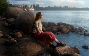 model, girl outdoors