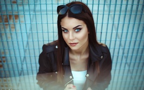 portrait, girl with glasses, face, girl