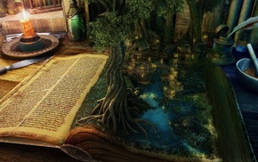 books, fantasy art
