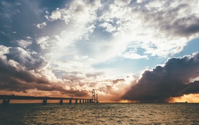 sea, clouds