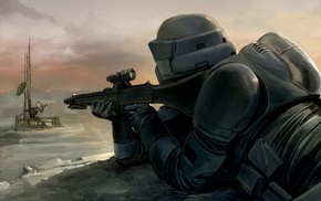 artwork, Star Wars, sniper rifle