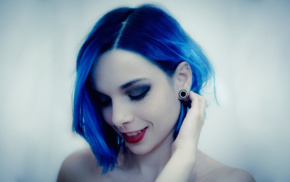 brunafairbanks, blue hair