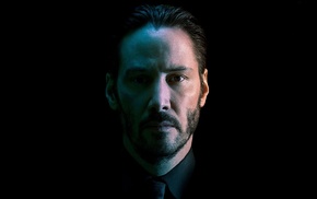 movie poster, beards, black background, actor, face, Keanu Reeves