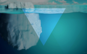 ice, blue, water, nature, polyscape, iceberg
