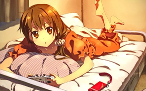 anime girls, PlayStation, Yuuki Tatsuya, bedrooms, original characters